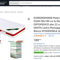 DISP. CONSEGNA materasso singolo 80x190 COME NUOVO