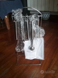 SET 10 UTENSILI CUCINA ACCIAIO NUOVISSIME