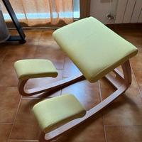 Sedia ergonomica Varier Variable gialla usata