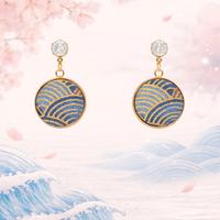 Orecchini couture broccato giapponese 