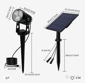 Luci da esterno ip65 5w a energia solare