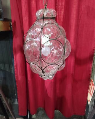 Lampadario di Murano vetro trasparente