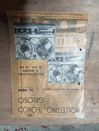 bollettino tecnico Geloso 