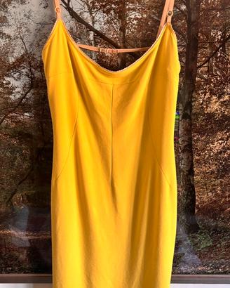 Abito a tubino giallo corto D&G