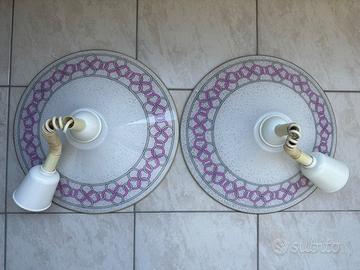 Coppia Lampade Soffitto Vintage E27