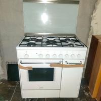 cucina a gas 5 fuochi con forno e piccolo mobilett