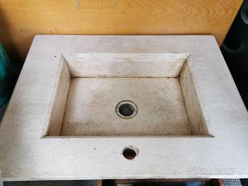 lavandino in travertino