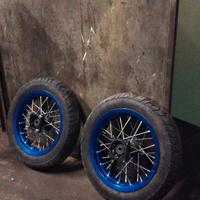 ruote blu ergal motard per pit bike