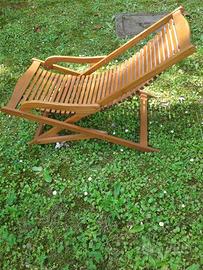 Sedia sdraio legno, da giardino