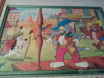 Coppia di puzzle disney topolino e tom e jerry