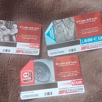 Tre schede Telecom Il culto dell'arte 