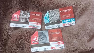 Tre schede Telecom Il culto dell'arte 