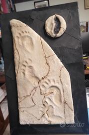 Patrizia Cerella pittoscultura cartapesta e pelle