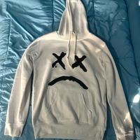 Felpa bianca “sad style” taglia S – nuova