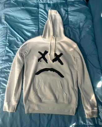 Felpa bianca “sad style” taglia S – nuova