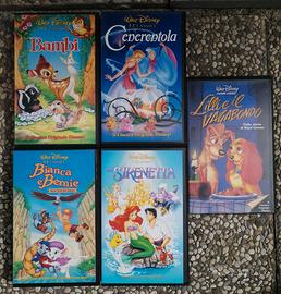 5 videocassette VHS Classici Disney
