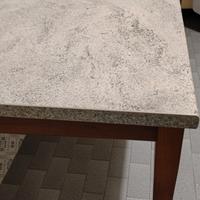 tavolo e 4 sedie in ferro e seduta in legno 