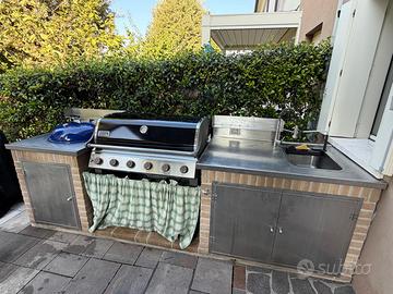 Cucina - postazione BBQ da esterno Completa