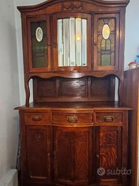 Credenza con vetrina anni '40