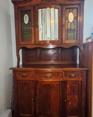 Credenza con vetrina anni '40