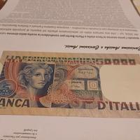 Banconota 50.000 lire repubblica volto di donna.
