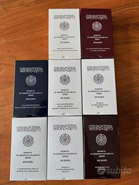 Lotto di 8 monete in argento 25 euro Vaticano