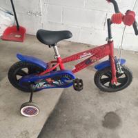 bici con rotelle spiderman 