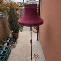 Lampada da terra in ottone e onice anni '50