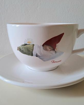 Fiorucci tazza colazione vintage anni 80 gnomo