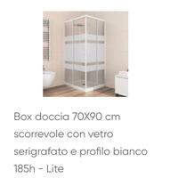 Box doccia vetro 70x90