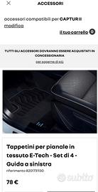 Set Tappetini per Renault Captur II