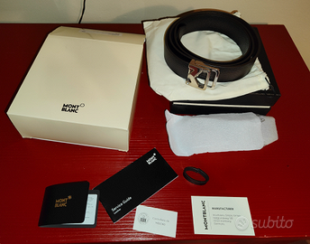 Cintura Montblanc NUOVA in pelle Sfumato marrone s