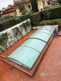 COPERTURA PISCINA SCORREVOLE – 9x4 mt – CRISTAL