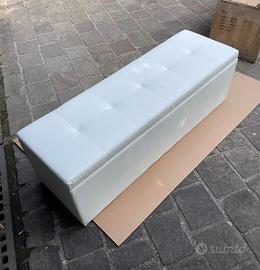 Panca contenitore similpelle 140x44x47cm camper
