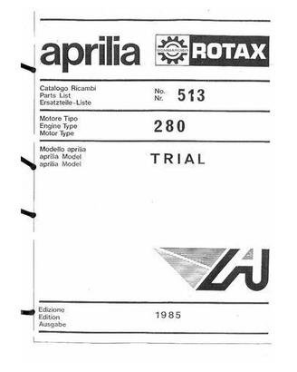 Catalogo ricambi motore Aprilia 280 Trial