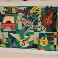 Ugo Nespolo serigrafia