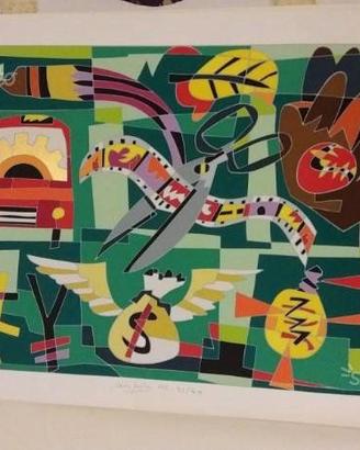 Ugo Nespolo serigrafia