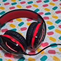 Cuffie gaming RGB rosse Techmade