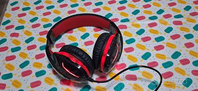 Cuffie gaming RGB rosse Techmade