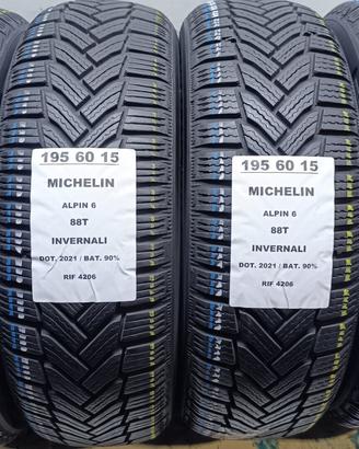 4 GOMME 195 60 15 MICHELIN INV RIF4206