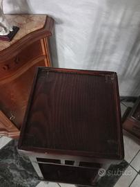 portavaso in legno vintage