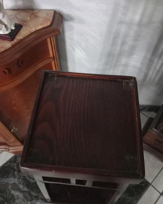 portavaso in legno vintage