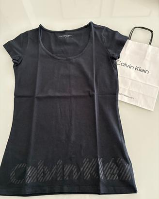 Calvin KLEIN tshirt cotone per donna tg S