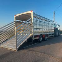 Rimorchio trasporto bestiame   lunghezza 610 cm.