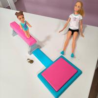Barbie Ginnastica Playset Trave e Tappeto 