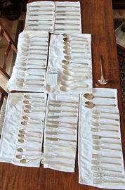 Servizio posate argento a spessore su acciaio inox