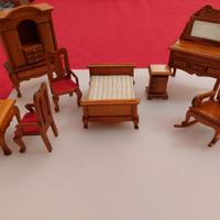 Miniatura in legno stanza da letto '900