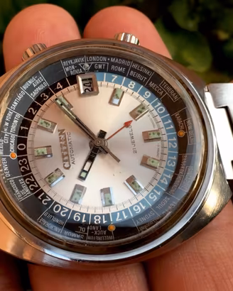 70’S Citizen Worldtimer Gmt 68-0516 Automatic Raro