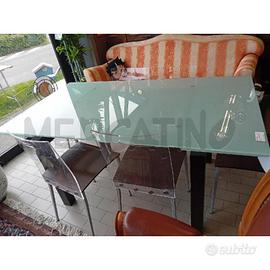 TAVOLO RETTANGOLARE VETRO