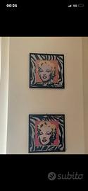 Due quadri Marilyn Monroe Pop 39x39